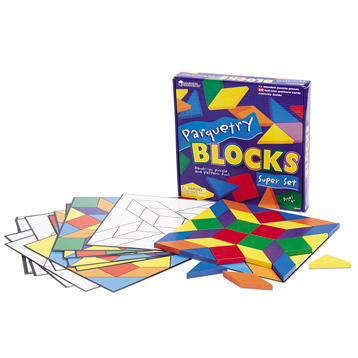 Parquetry Block Super Set with 20 Pattern Cards