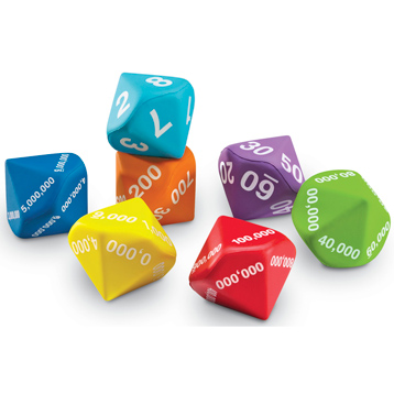 Place Value Foam Dice